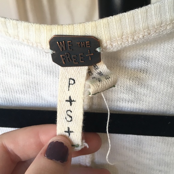 Cream- white colored long sleeve shirt - Picture 4 of 4